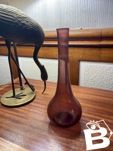 Vase soliflore Biot verre bullé vintage