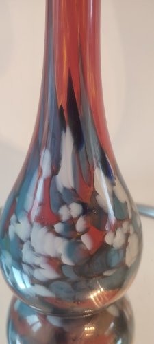 Vase Soliflore en Verre Soufflé "Spatter Glass" années 60 -70
