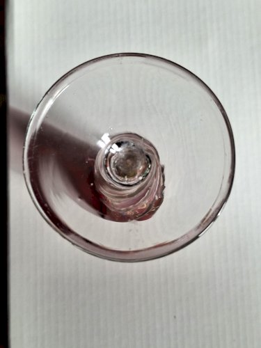 Vase soliflore en verre tre fuocchi de Murano, peint à la main hauteur 16 cm