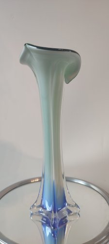 Vase Soliflore "Incamiciato" Verre Soufflé italien.