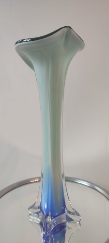 Vase Soliflore "Incamiciato" Verre Soufflé italien.