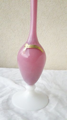 Vase soliflore opaline rose