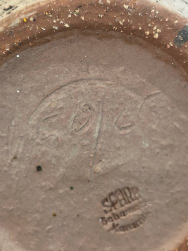vase Spara Keramik Schamotte 1960 1970