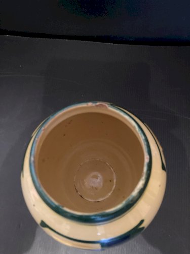 vase style Art Déco faience emaillée décor géometrique design