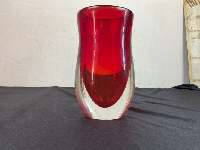 Vase Verre de Murano Sommerso  années 60