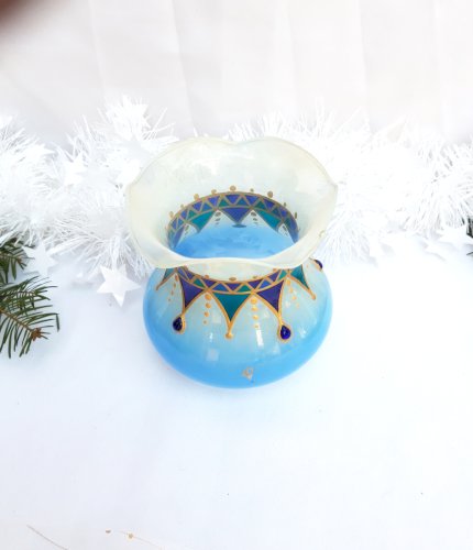 Vase verre peint main édition limitée