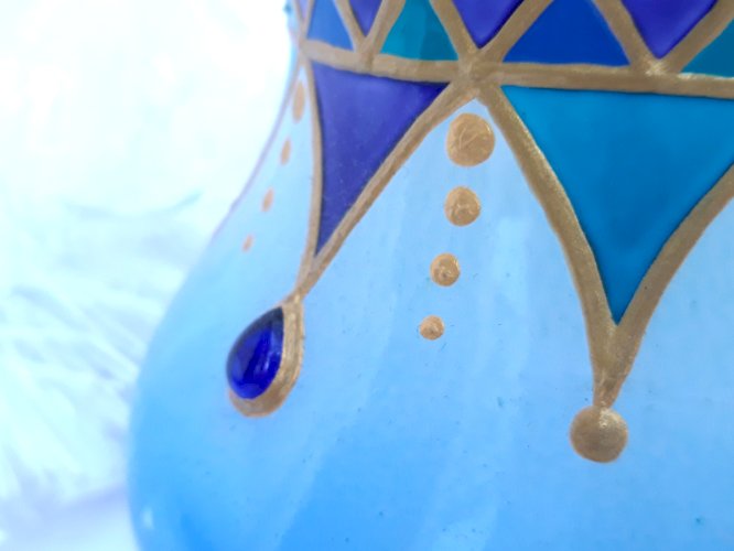 Vase verre peint main édition limitée