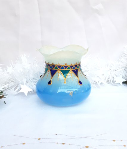 Vase verre peint main édition limitée