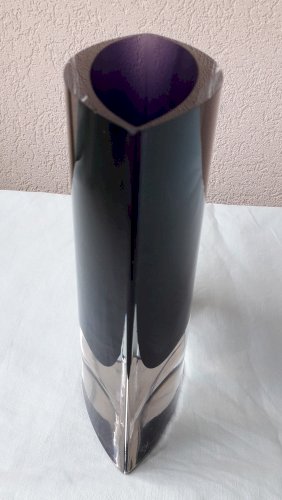 Vase verre violet