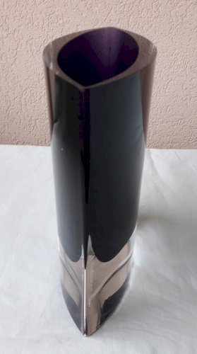 Vase verre violet