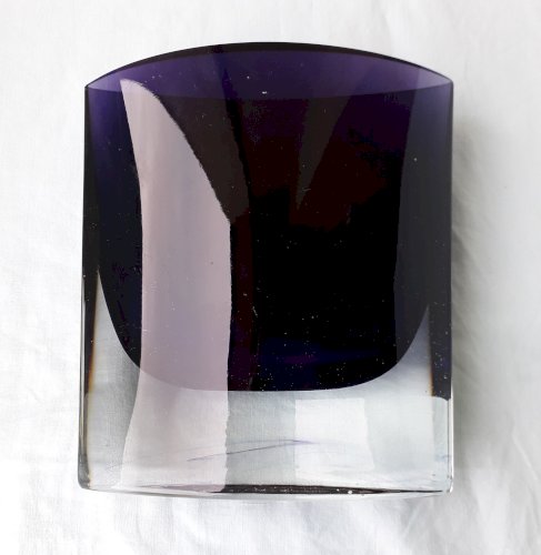 Vase verre violet