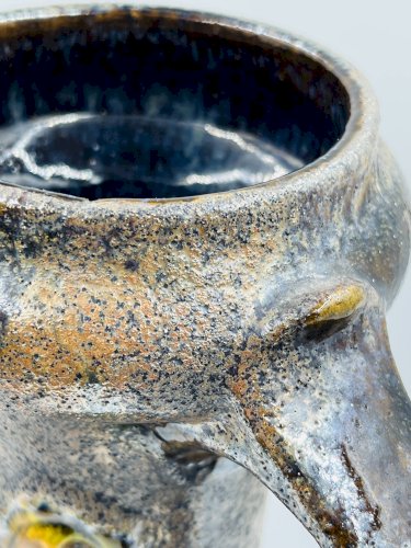Vase vintage floral en relief