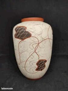 Vintage Sawa ceramic vase by Franz Schwaderlapp from the 1960s.