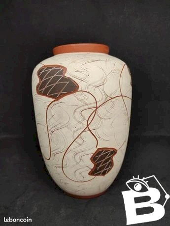 Vase vintage Sawa ceramic par franz schwaderlapp dans les annees 196