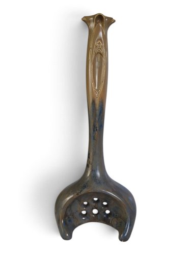 Vase Art Nouveau en grès émaillé flammé — Pierrefonds