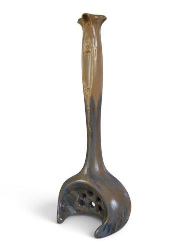 Vase Art Nouveau en grès émaillé flammé — Pierrefonds