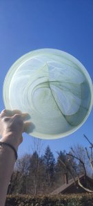 Contemporary handmade blown glass basin