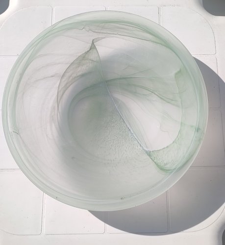 Vasque en verre soufflé design contemporain artisanal