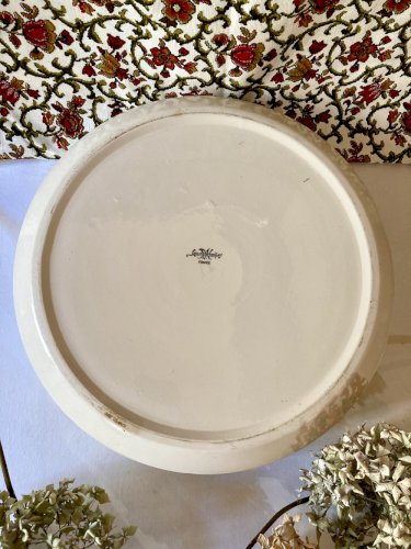 Vasque et broc de toilette en faïnce de Sarreguemines