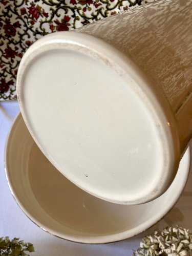 Vasque et broc de toilette en faïnce de Sarreguemines