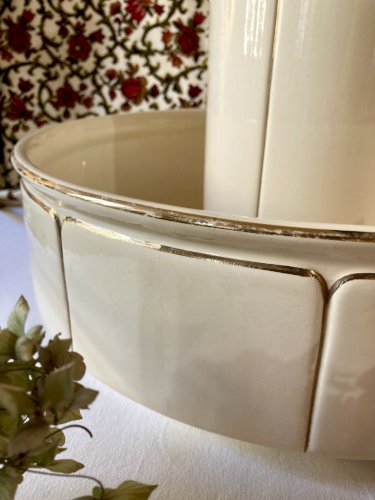 Vasque et broc de toilette en faïnce de Sarreguemines