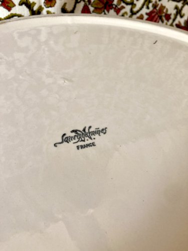 Vasque et broc de toilette en faïnce de Sarreguemines