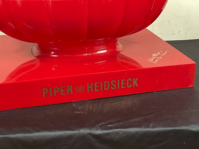 Vasque , seau à champagne  Jaime Hayon rouge vintage Piper-Heidsieck