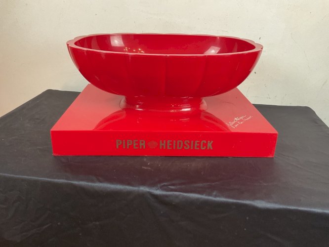 Vasque , seau à champagne  Jaime Hayon rouge vintage Piper-Heidsieck