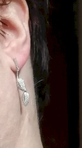 Vends boucles d’oreilles pendantes en argent 