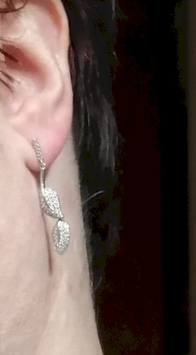 Vends boucles d’oreilles pendantes en argent 