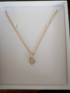 For sale: gold-plated pendant necklace.