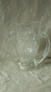 VERLYS FRANCE GLASS VASE BELLFLOWERS ART DECO MODEL