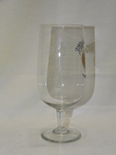 -VERRE A PIED ANCIEN PUBLICITE BIERE PILS SCHULTZ LETTRES EMAILLEES PUB     D