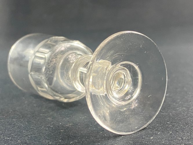 Verre à pied en verre XIXe pour cave à liqueur