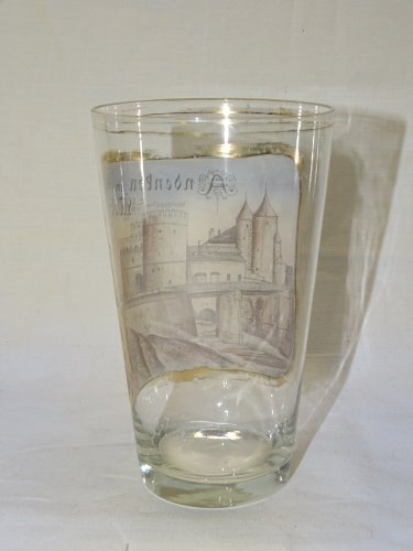 -VERRE ANCIEN SOUVENIR ANDENBEN and METZ DEUTSCHES THOR  CHATEAU EMAILLE émail D