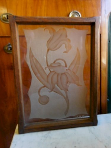 VERRE GRAVE "LRF" ENCADRE