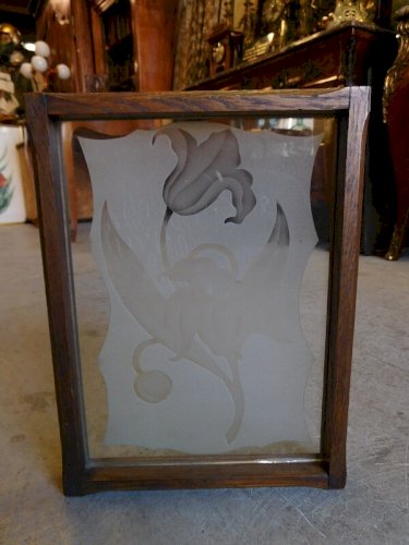 VERRE GRAVE "LRF" ENCADRE
