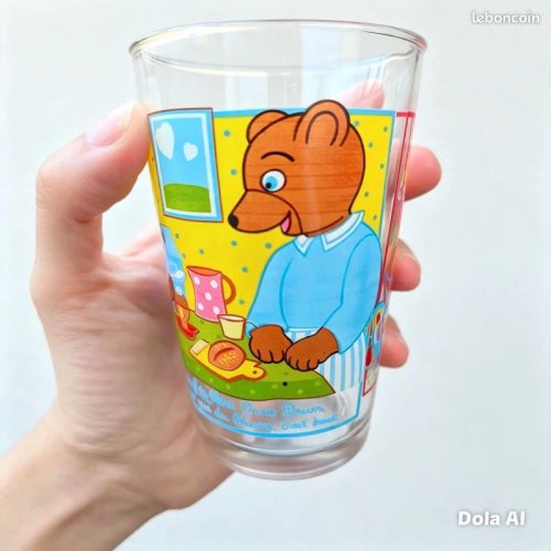 Verre petit ours brun Bonne rentrée