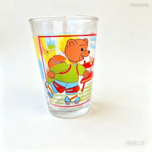 Verre petit ours brun Bonne rentrée