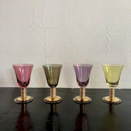 Verres à liqueur en cristal