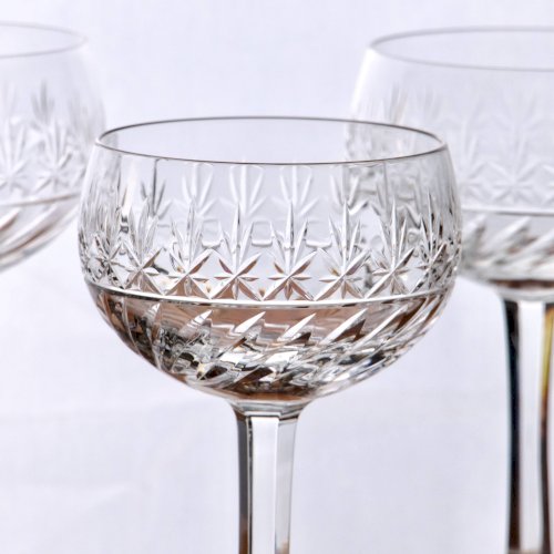 Verres à vin anciens Villeroy & Boch Treveris en cristal soufflé bouche