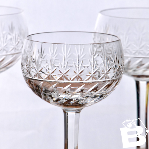 Verres à vin anciens Villeroy & Boch Treveris en cristal soufflé bouche