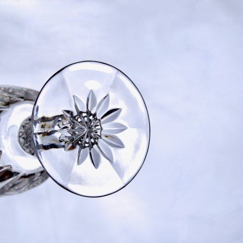 Verres à vin vintage en cristal taille diamant