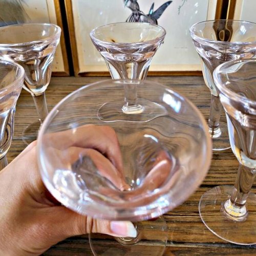 Verres bistrot vintage appelés trompeurs ou voleurs (lot de 6)