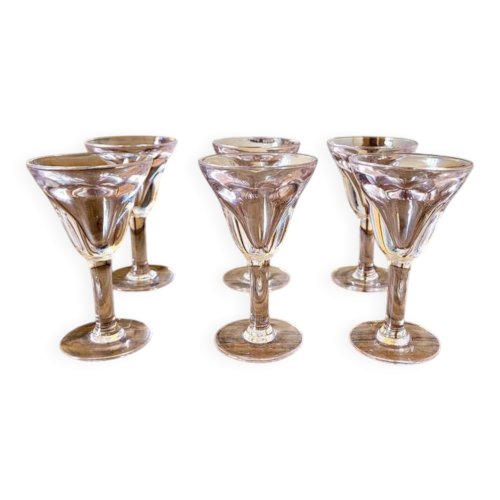Verres bistrot vintage appelés trompeurs ou voleurs (lot de 6)