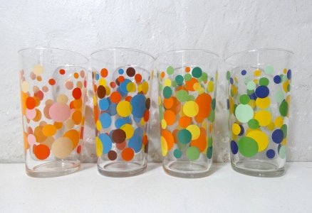 vintage multicolored confetti glasses