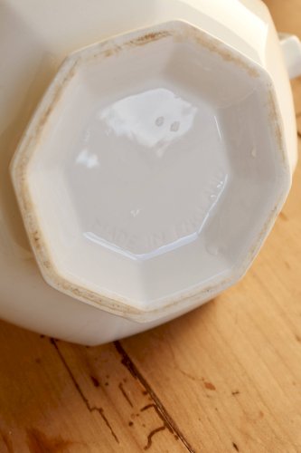 Verseuse vintage en porcelaine blanche Johnson Brothers motif Perle