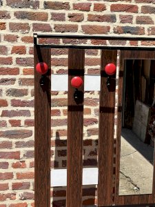 Vintage entrance hall coat rack with bench and mirror