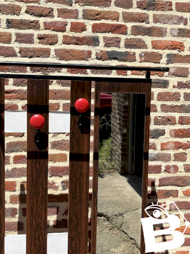 Vestiaire dentrée vintage avec banc et miroir