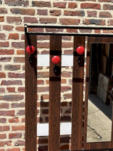 Vestiaire dentrée vintage avec banc et miroir